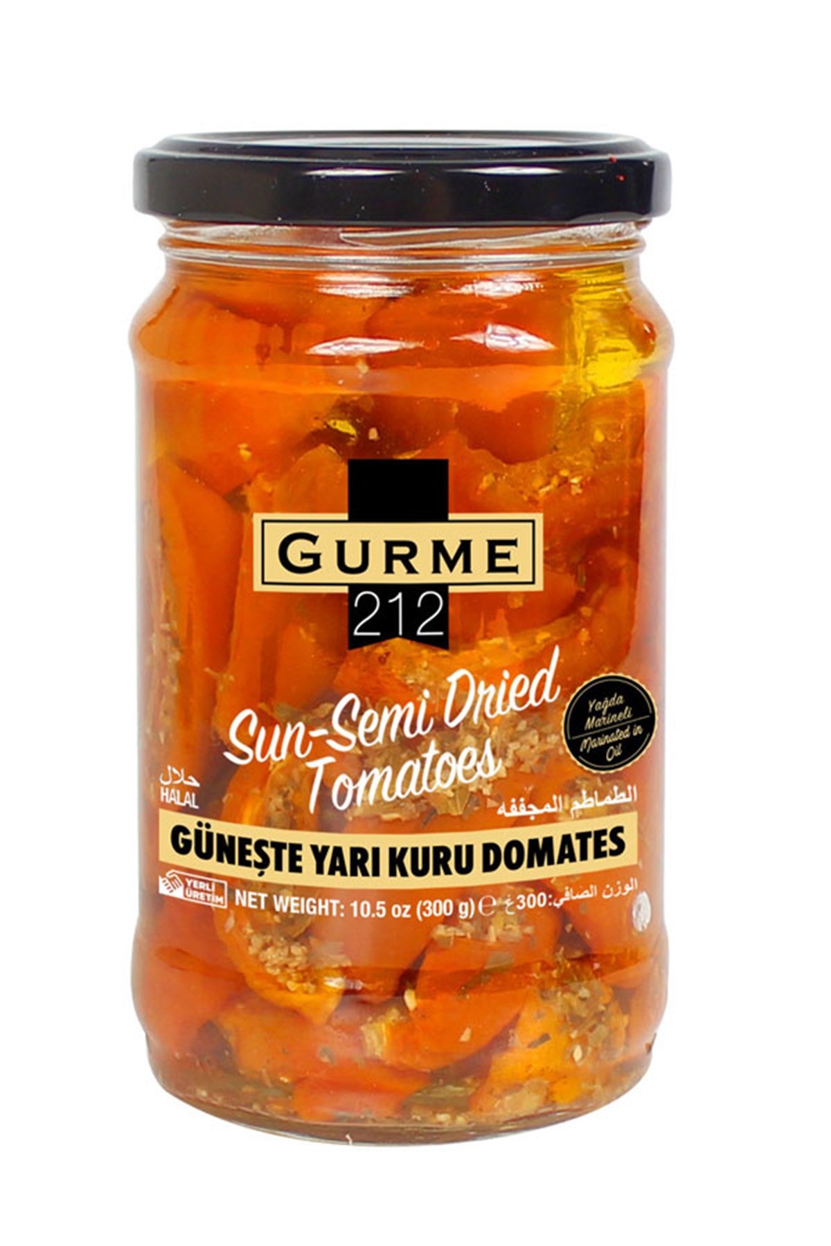 Güneşte Kurutulmuş DomatesGurme212 Yari Kuru Domates __320cc_Cam Kavanoz