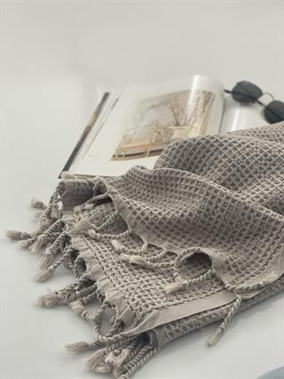 WAFFEL A.GRİ PLAJ HAVLUSU-PEŞTAMAL 80 X 170