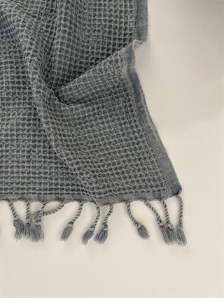 WAFFEL DUMAN GRİ PLAJ HAVLUSU-PEŞTAMAL 80 X 170