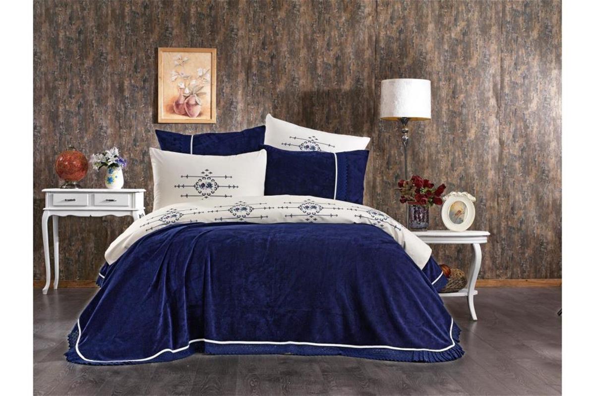 GÜRDAMAR HOME ETNİK TEK KİŞİLİK BATTANİYE 2 PRÇ LACİVERT