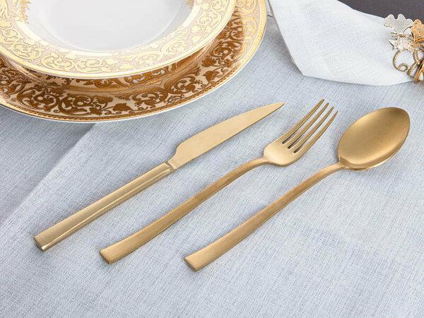 Gürdamar Home Mercan 36 Parça Mat Gold Çatal Kaşık Bıçak Takımı