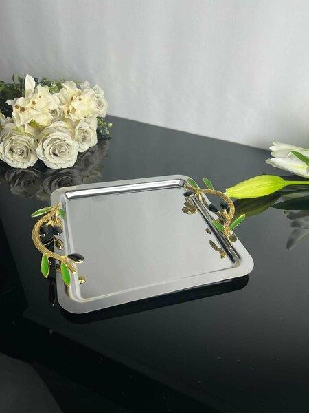 Gürdamar Home Zeytin Dalı Kare Sunum Tepsisi