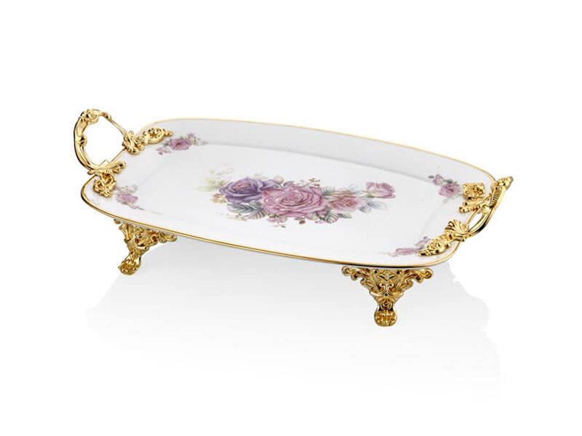 La Madore Rose Pink Dikdörtgen Tabak 40.5 cm