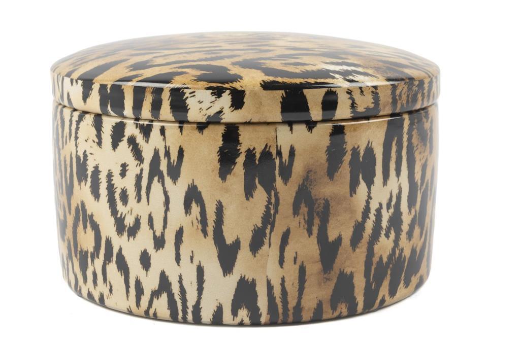 Mikasa Moor Leopar Kapaklı Porselen Kutu 19x12cm
