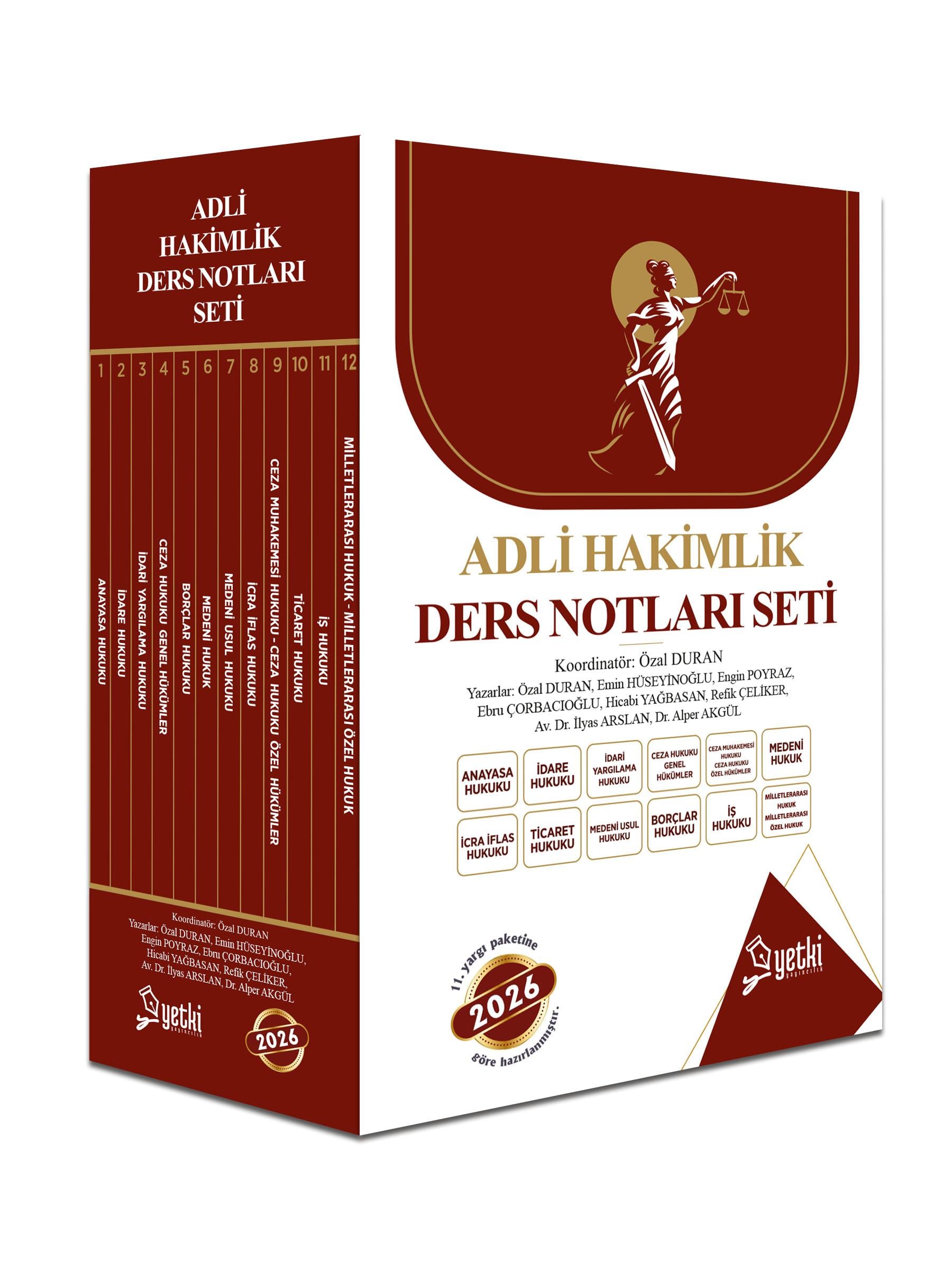 ÇSA ADLİ HAKİMLİK DERS NOTLARI SETİ 2026