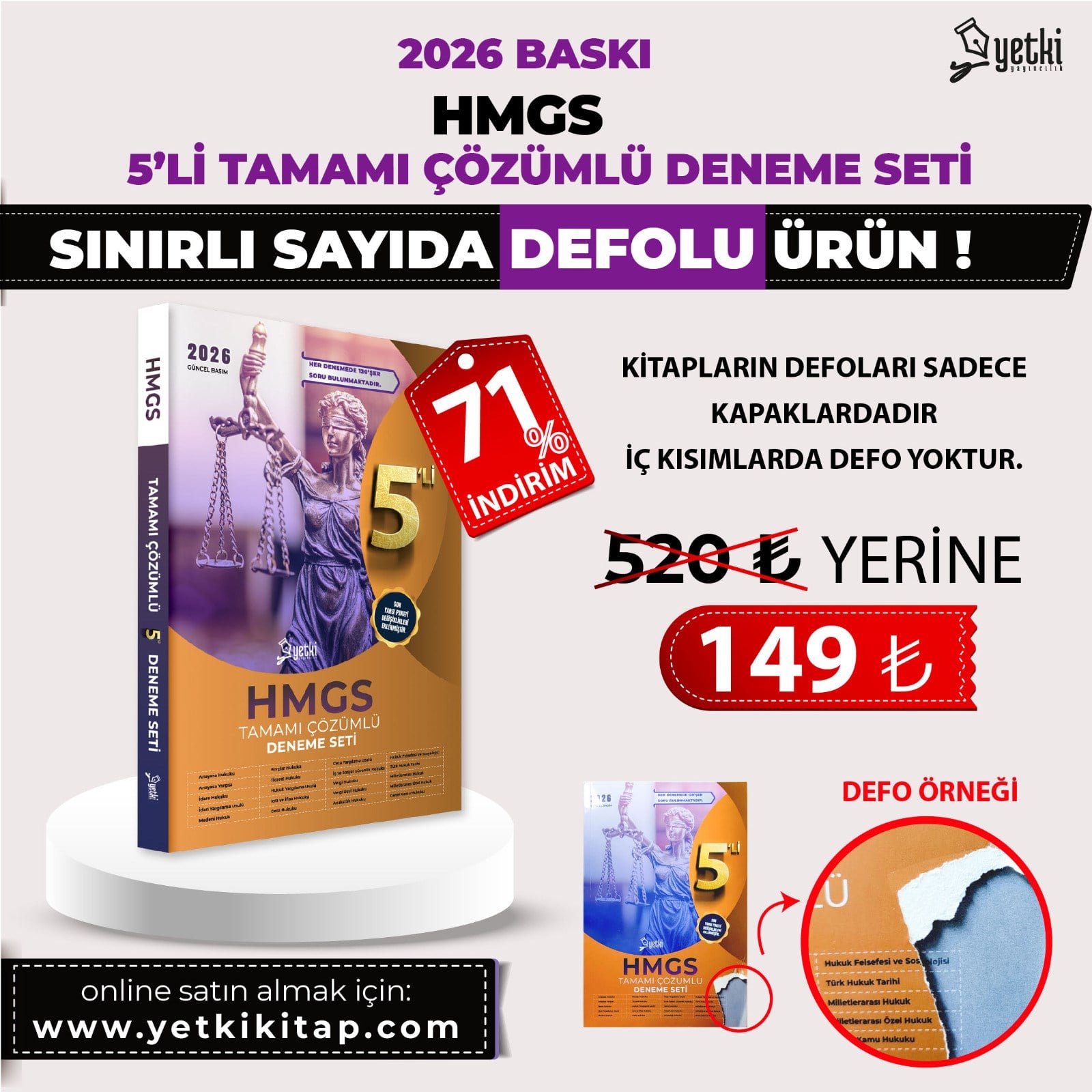 HMGS 5'Lİ DENEME SETİ 2026 (DEFOLU)