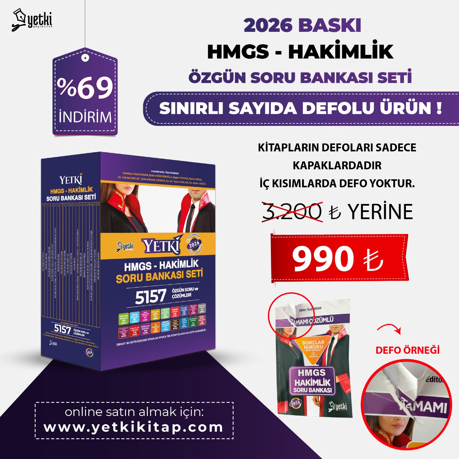 HMGS VE HAKİMLİK SORU BANKASI SETİ 2026 (DEFOLU)