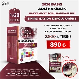HAKKANİYET ADLİ HAKİMLİK SORU BANKASI SETİ 2026 (DEFOLU)
