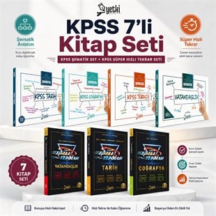 KPSS 7'Lİ KİTAP SETİ KPSS ŞEMATİK SET + KPSS SÜPER HIZLI TEKRAR SETİ 2026