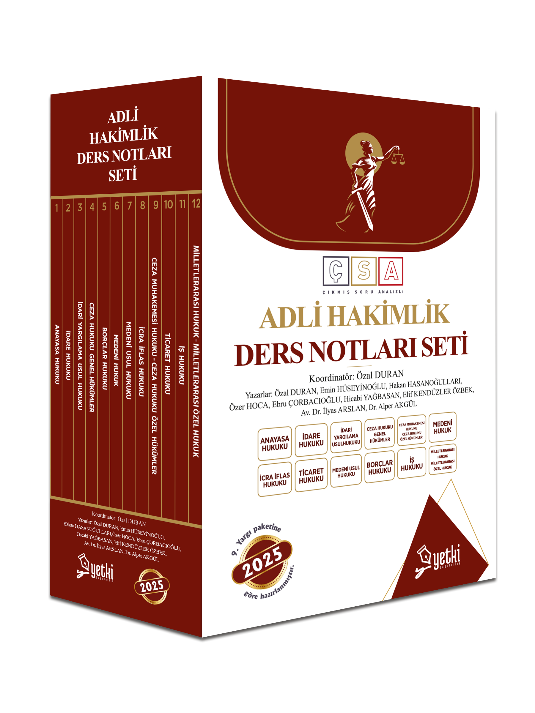 ÇSA ADLİ HAKİMLİK DERS NOTLARI SETİ 2025