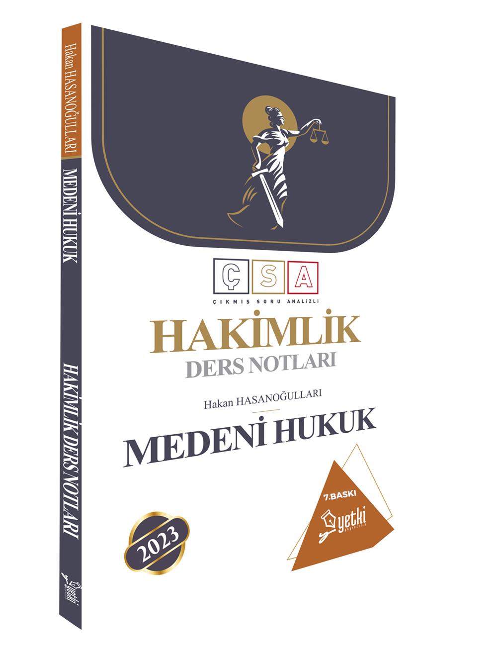ÇSA MEDENİ HUKUK HAKİMLİK DERS NOTLARI