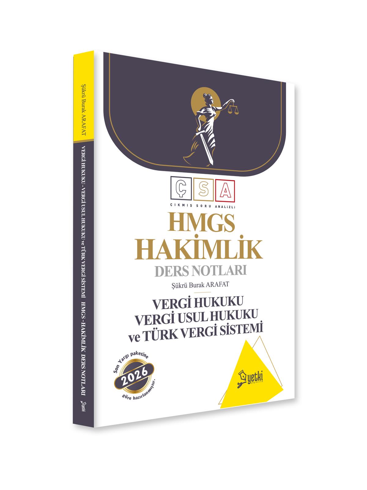 ÇSA VERGİ HUKUKU- TÜRK VERGİ SİSTEMİ HAKİMLİK DERS NOTLARI 2026