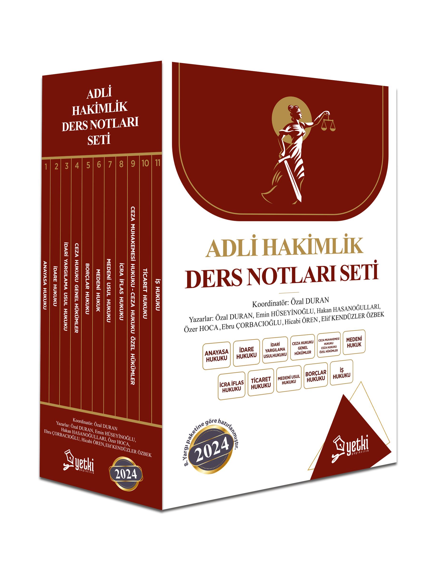 ÇSA YETKİ ADLİ HAKİMLİK DERS NOTU SETİ 2024