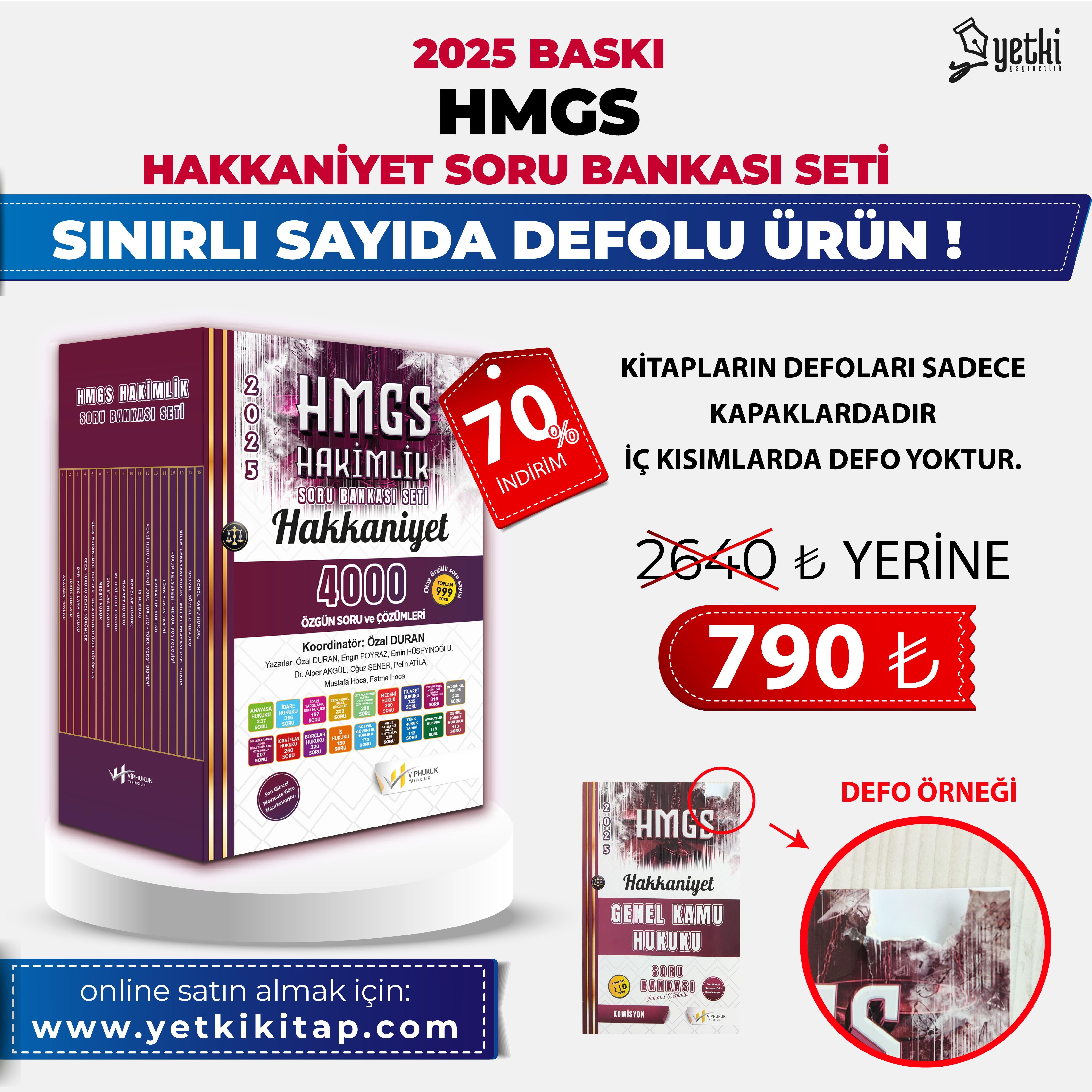 HAKKANİYET HMGS HAKİMLİK SORU BANKASI SETİ 2025
