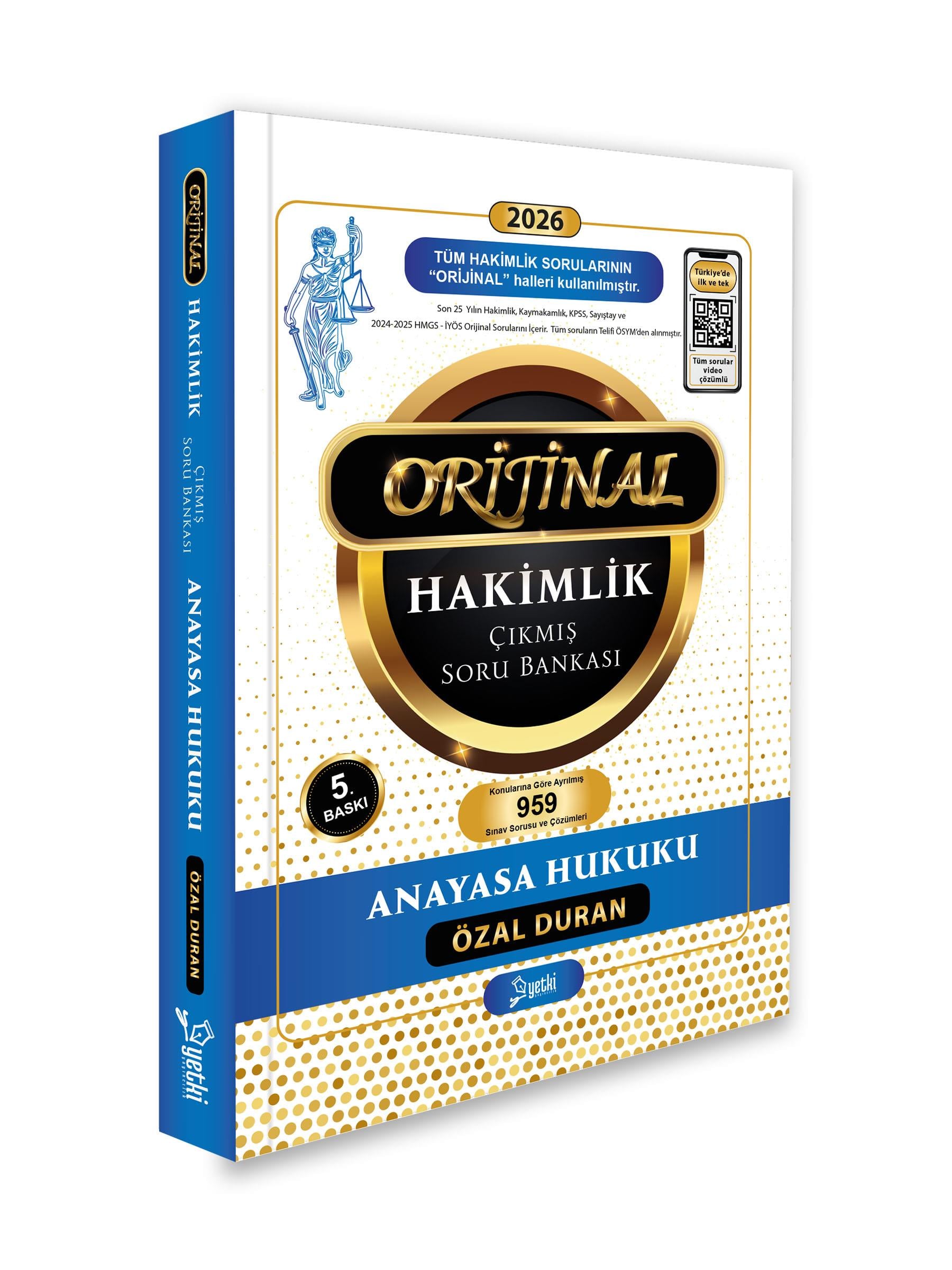 Orijinal Anayasa Hukuku Hakimlik Çıkmış Soru Bankası 2026