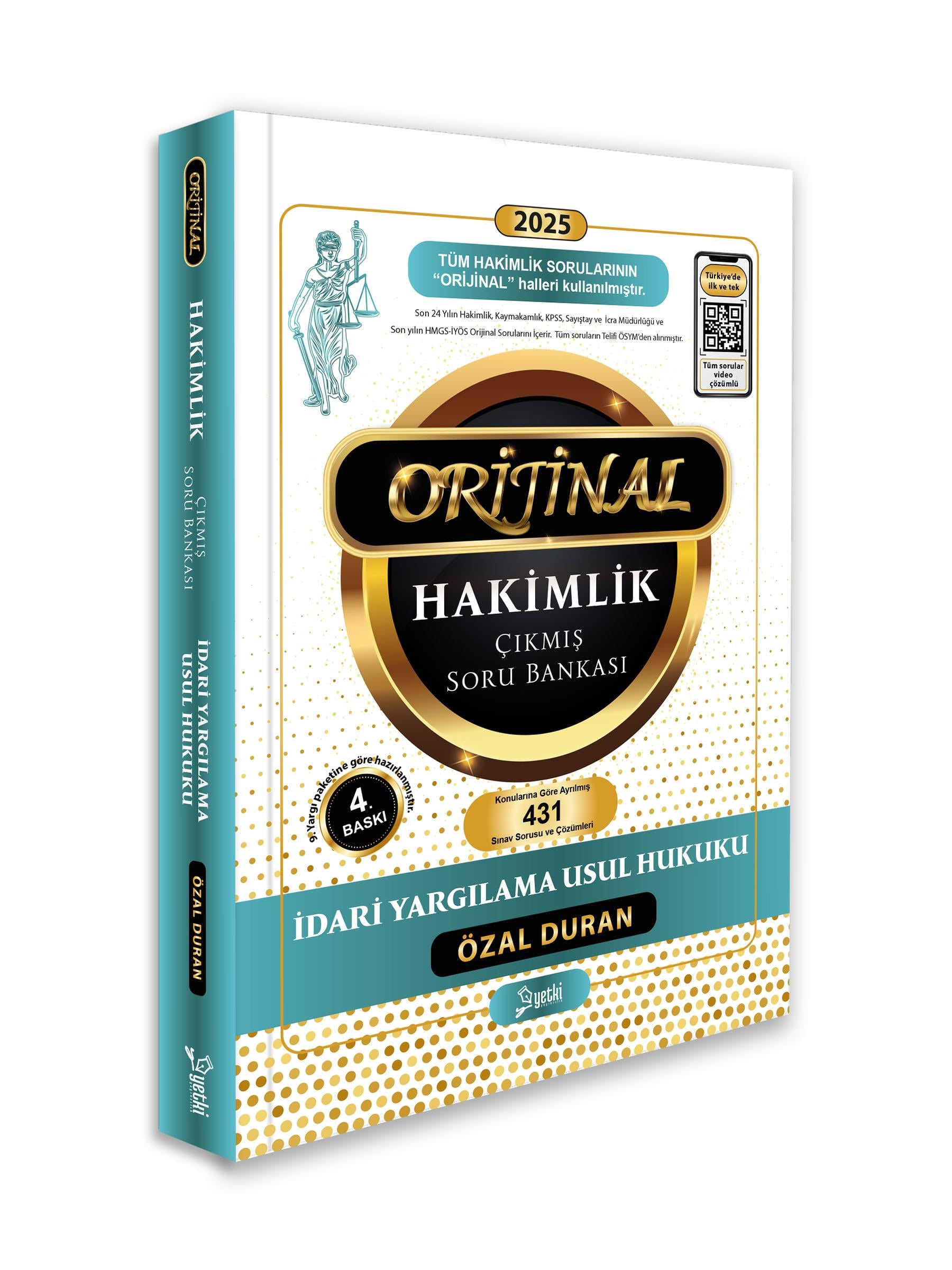 Orijinal idari yargılama hukuku hakimlik çıkmış soru bankası 2025