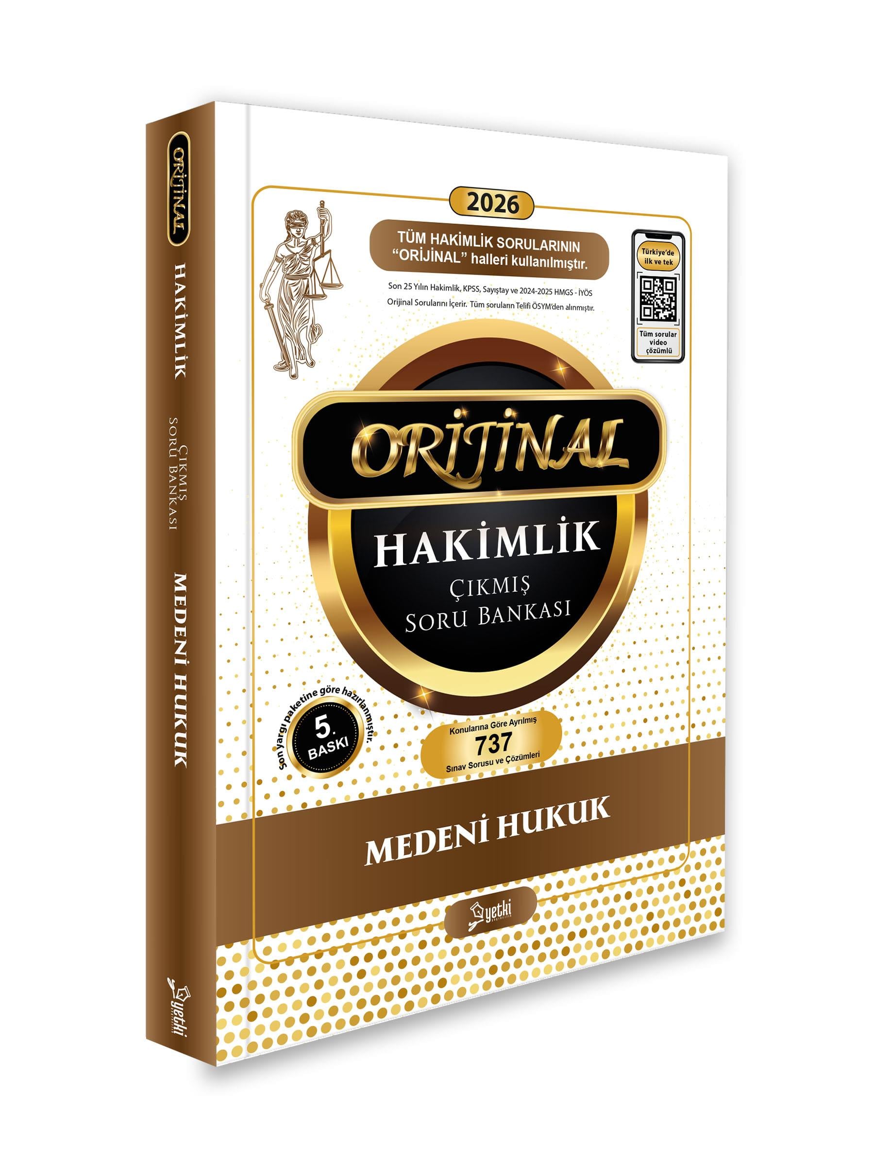 Orijinal  medeni hukuk hakimlik çıkmış soru bankası 2026