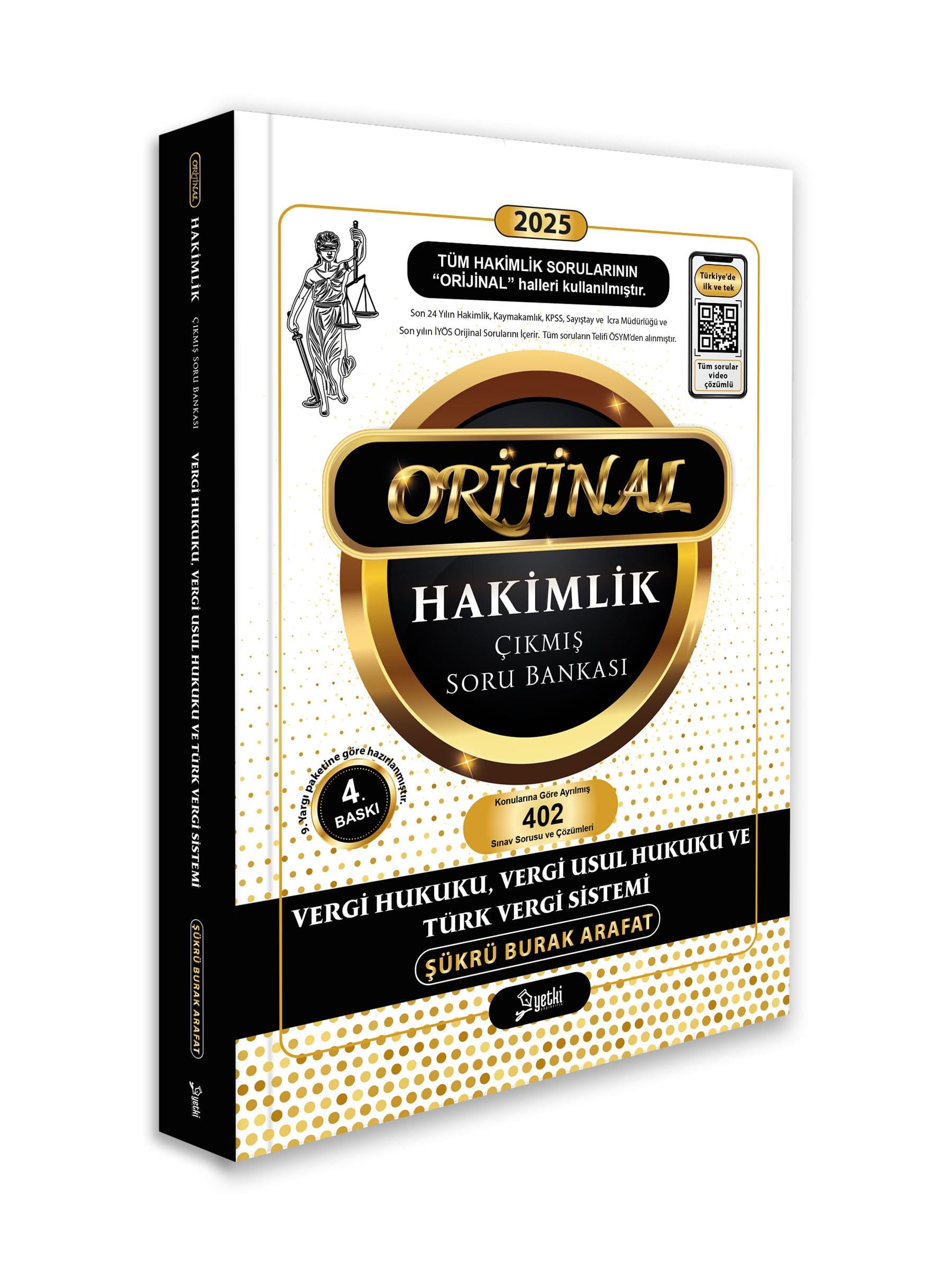Orijinal Vergi Hukuku, Vergi Usul Hukuku ve Türk Vergi Sistemi hakimlik çıkmış soru bankası 2025