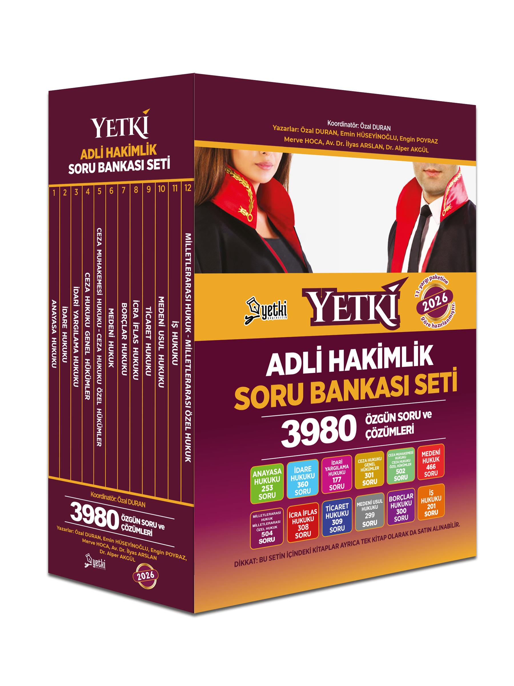 YETKİ ADLİ HAKİMLİK SORU BANKASI SETİ 2026