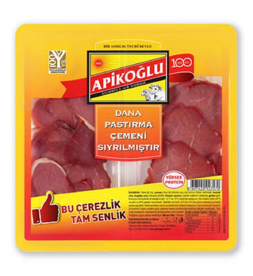 APIKOGLU PASTIRMA DILIMLI CEMENSIZ 90 GR