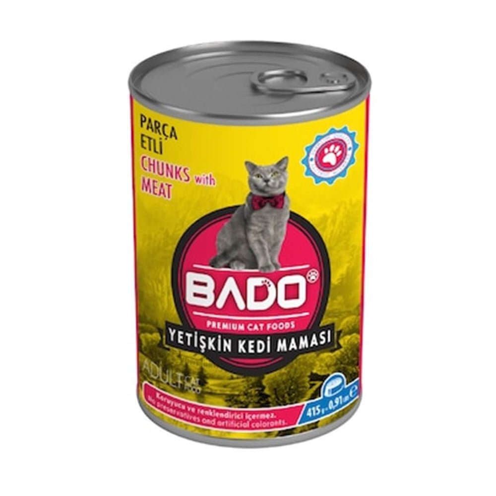 Bado Kedi Yaş Mama Erişkin Etli 415 Gr