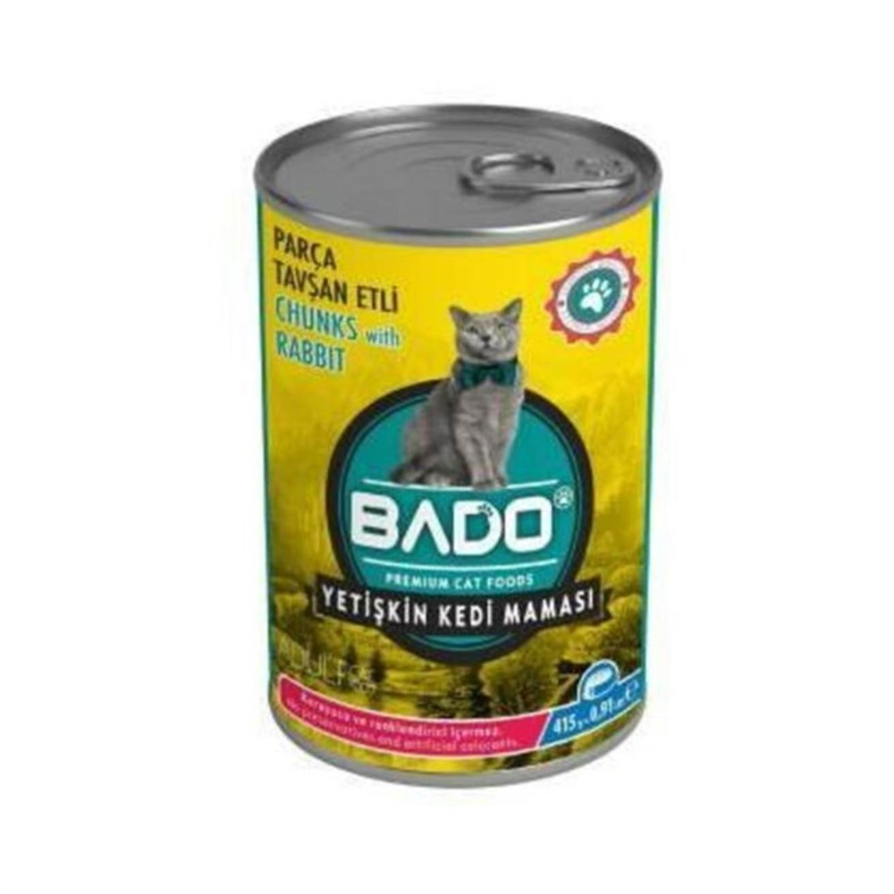 Bado Kedi Yaş Mama Erişkin Tavşan Etli 415 Gr