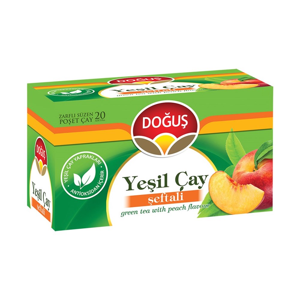 Doğuş Şeftalili Yeşil Çay 20x1.75 Gr