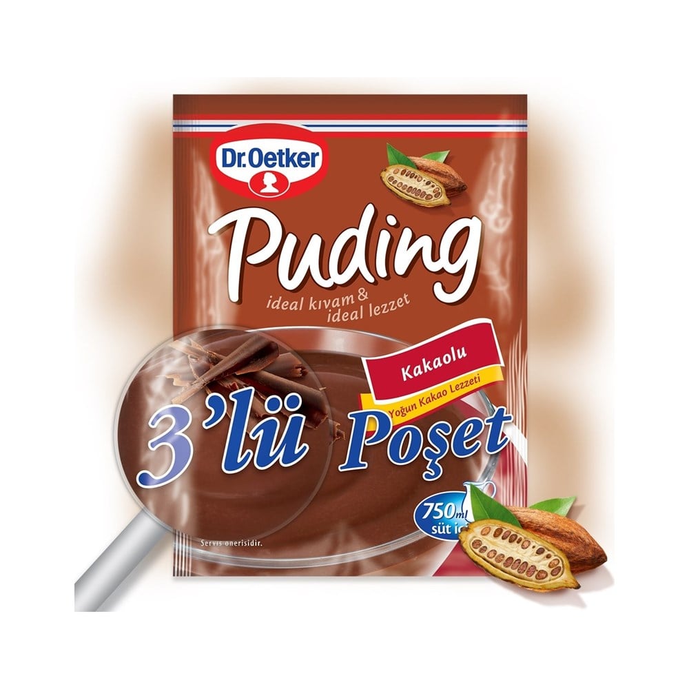 Dr. Oetker Puding Kakaolu 3'lü
