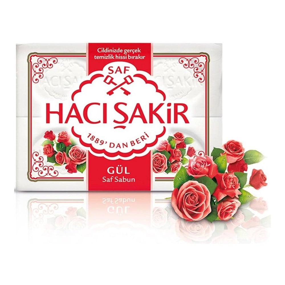 Hacı Şakir Beyaz Sabun Gül 600 Gr