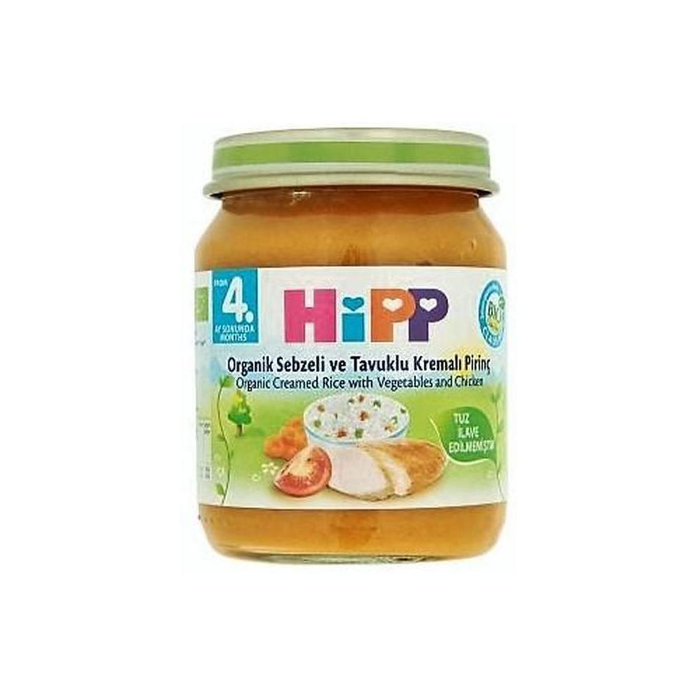 HIPP ORGANIK SEBZELI&TAVUKLU KREMALI PIRINC 125 GR