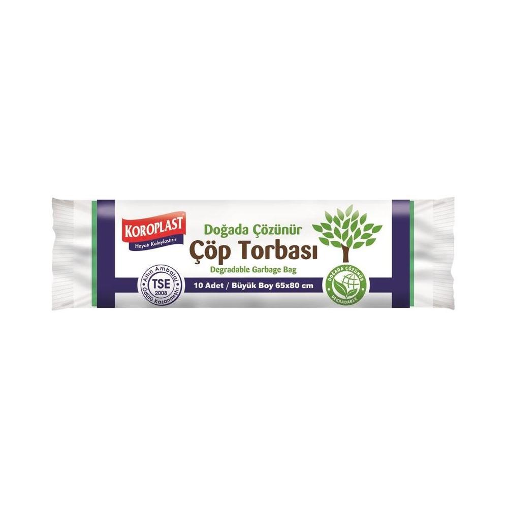 Koroplast Doğada Çözünebilen Büyük Boy Çöp Torbası 65*80