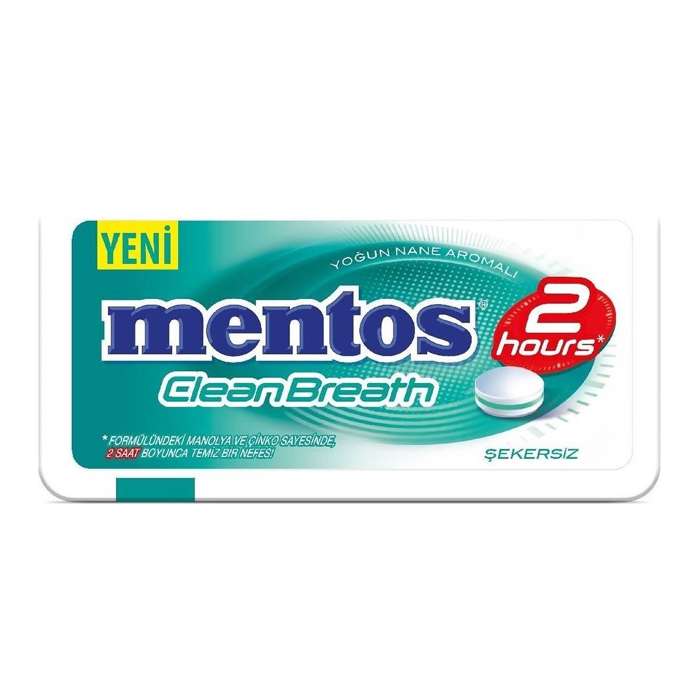 Mentos 2H Clean Breath Yoğun Nane 21 Gr