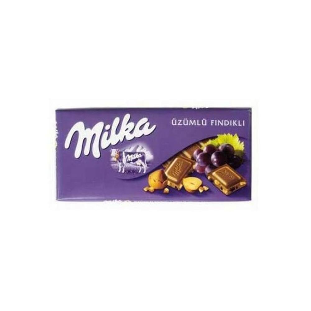 MILKA CIKOLATA SUTLU UZUMLU&FINDIKLI 80 GR