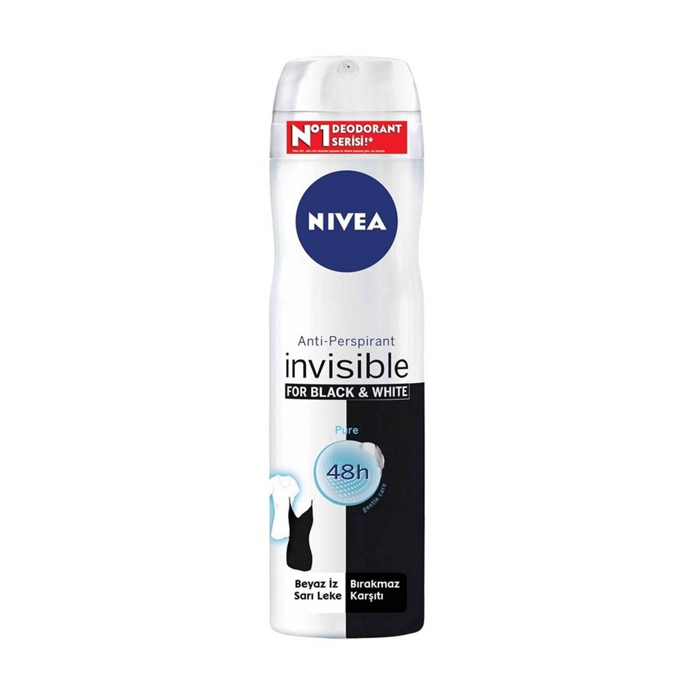 Nivea Deodorant Women Inv B&W Pure 150 Ml