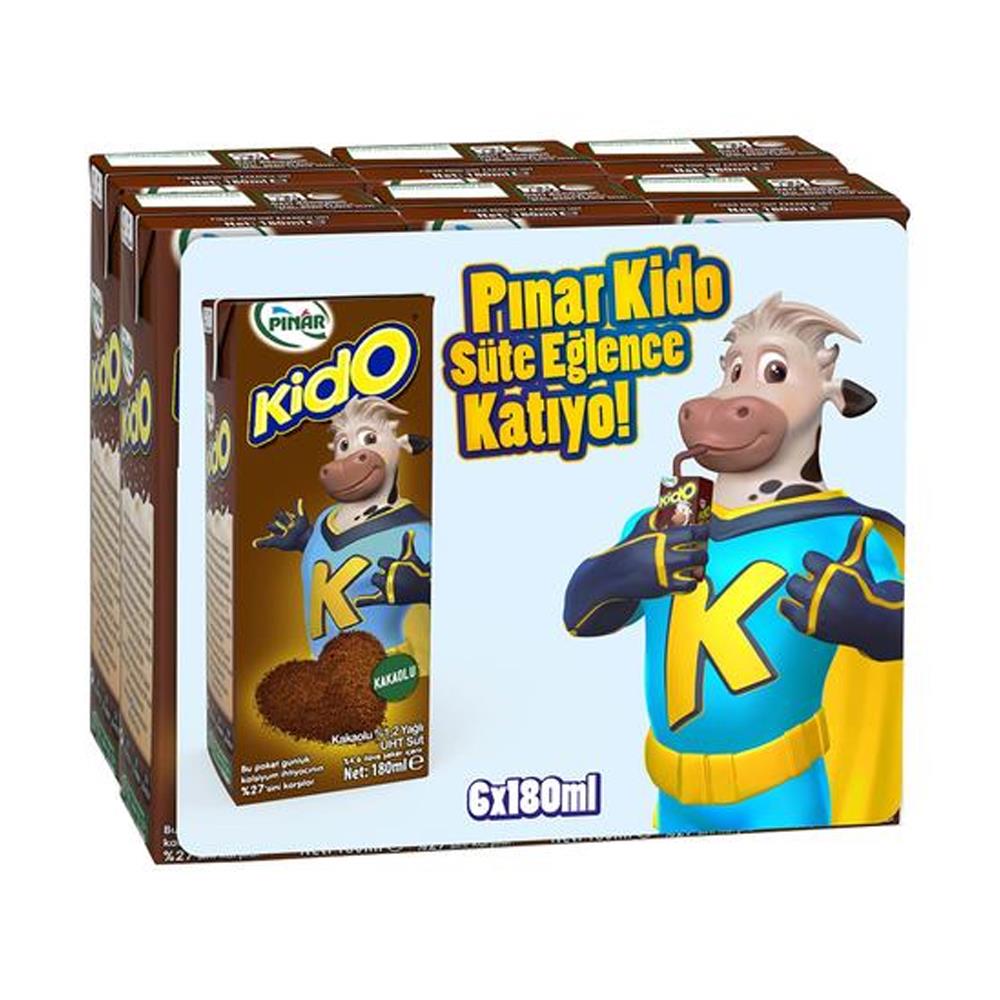 PINAR KIDO SUT KAKAOLU 6x180 ML 6 LI