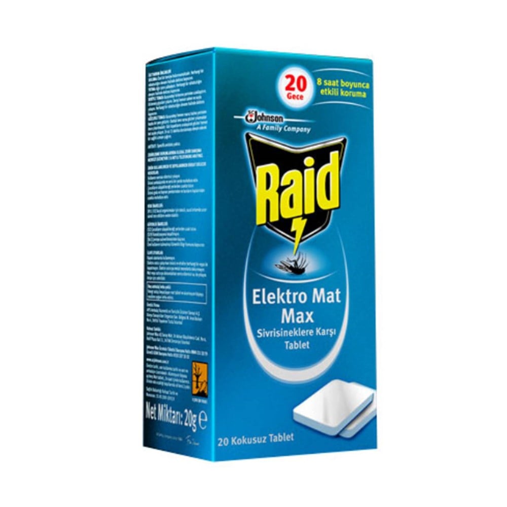 Raid Elektro Mat Sivrisinek Kovucu Tableti 20'li