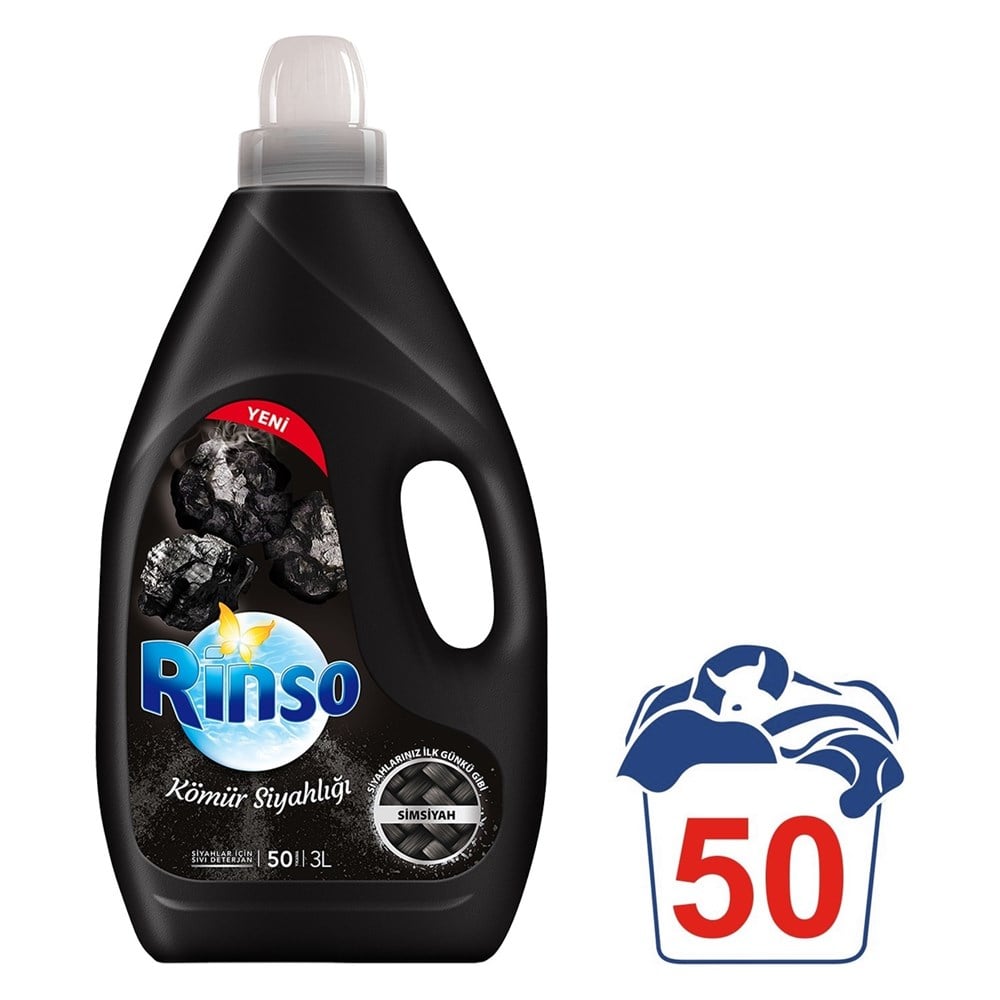 Rinso Sıvı Deterjan Kömür Siyahlığı 3000 Ml
