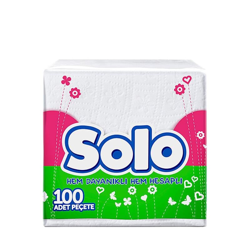 Solo peçete Süper Beyaz 100'lü 30*30 cm