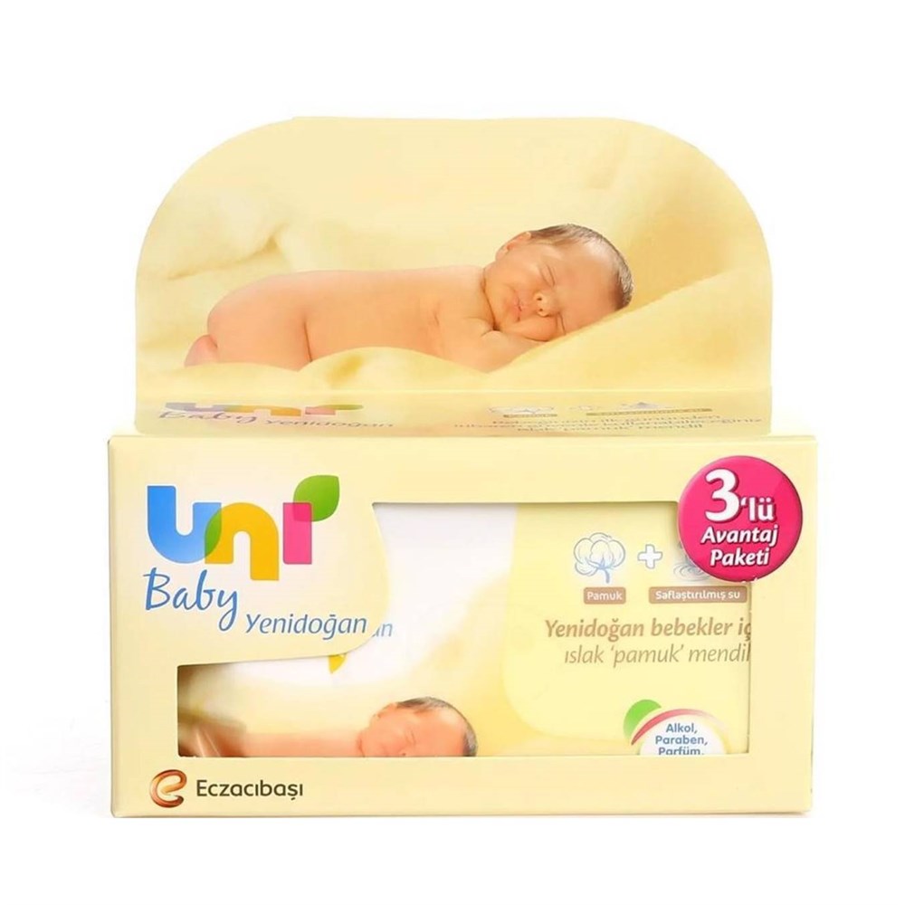 UNI BABY ISLAK MENDIL YENIDOGAN 3x40