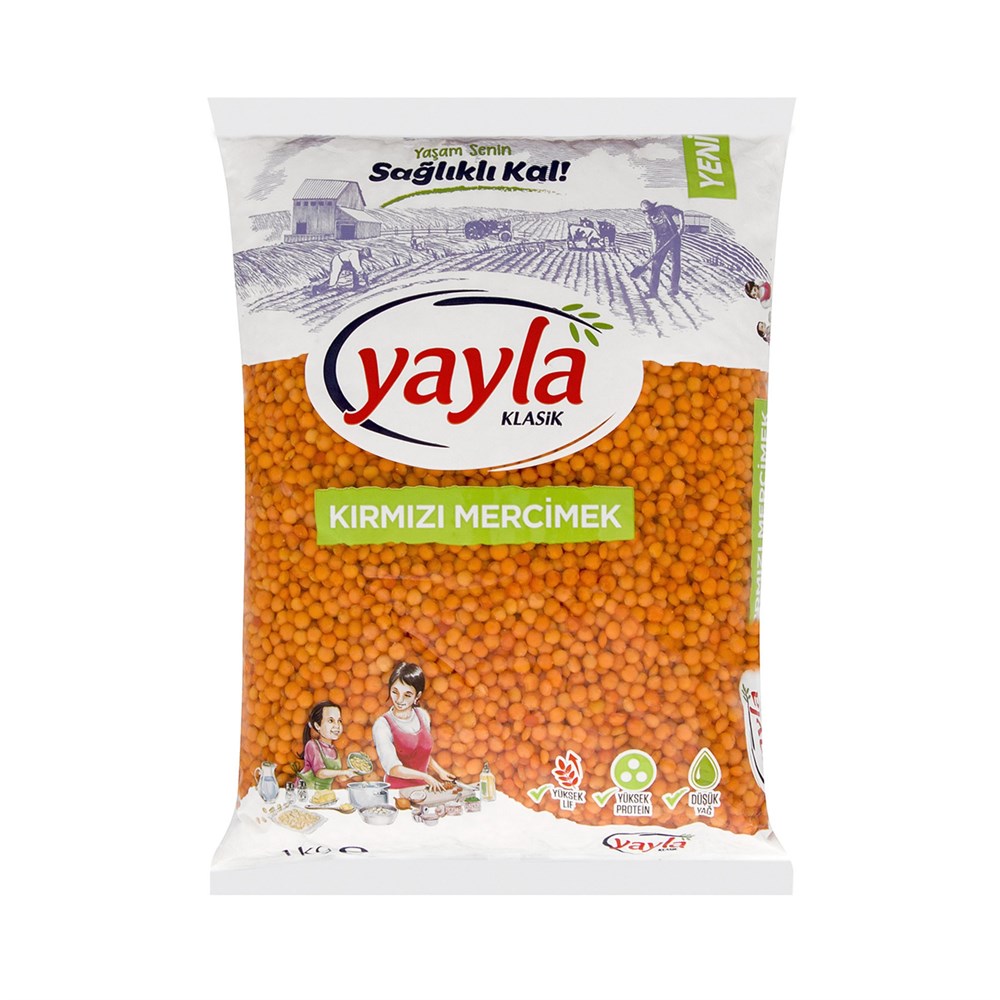 Yayla Kırmızı Mercimek 1 Kg