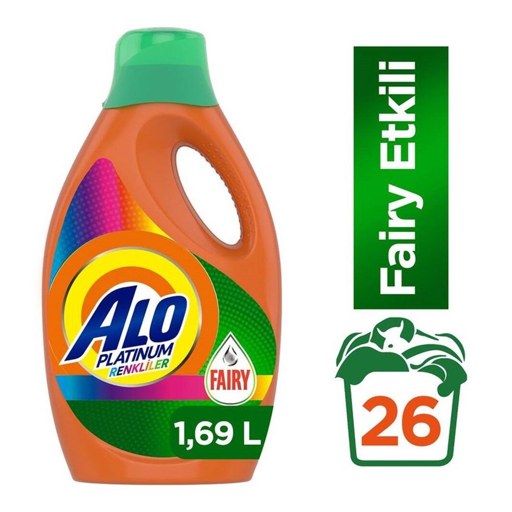 Alo Platinum Çamaşır Deterjanı Fairy Etkili Renkliler 1690 Ml