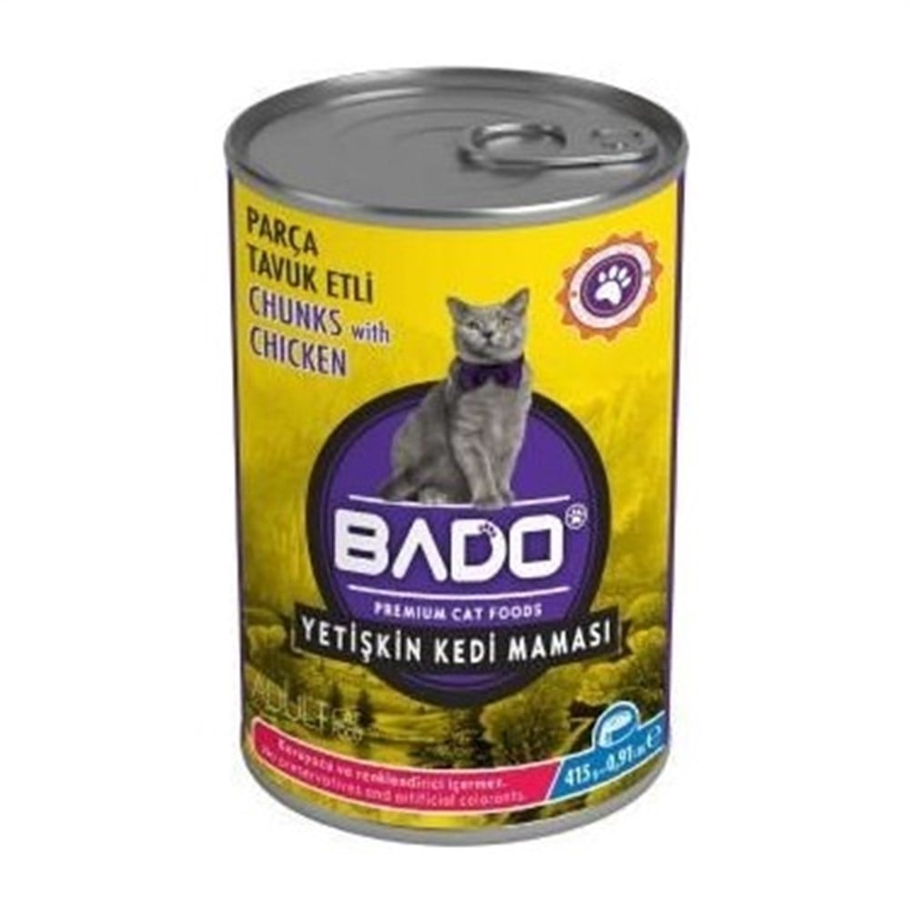 Bado Kedi Yaş Mama Erişkin Tavuk Etli 415 Gr