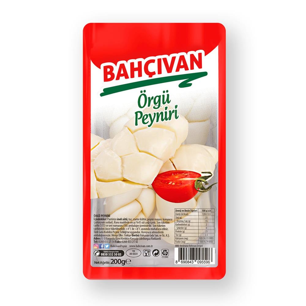 Bahçıvan Örgü Peynir 200 Gr