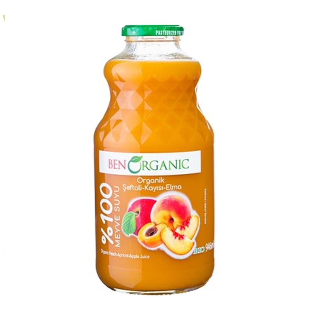 BENORGANIC % 100 SEFTALI&KAYISI&ELMA SUYU 946 ML