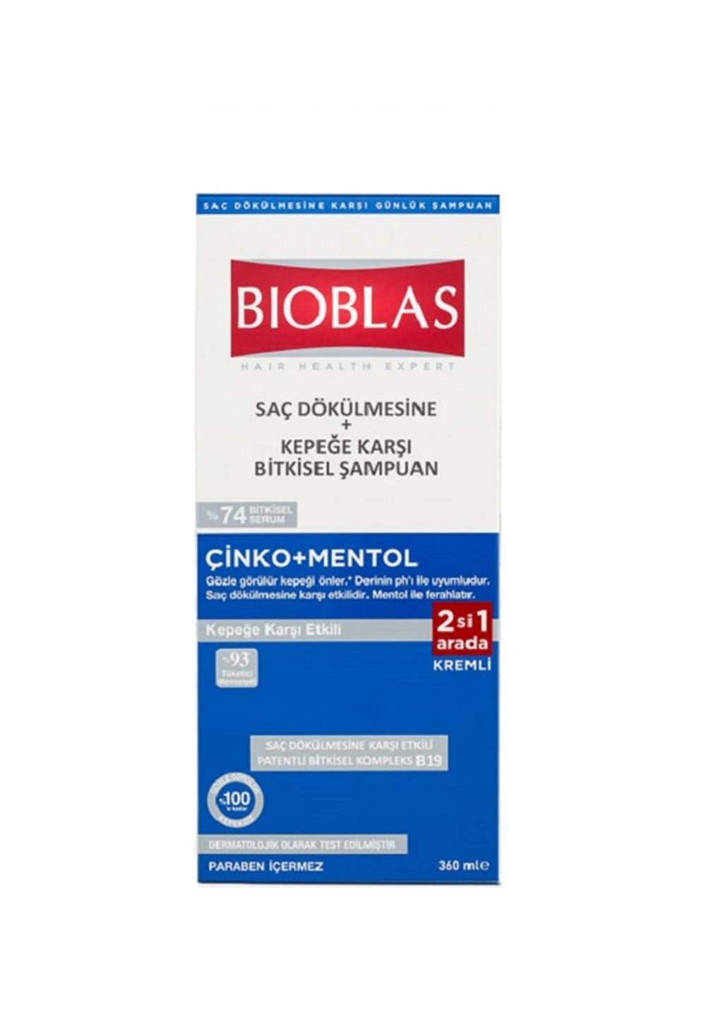 BIOBLAS SAMPUAN CINKO&MENTOL 360 ML