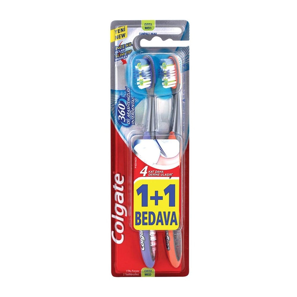 Colgate Diş Fırçası 360 Medium 1+1