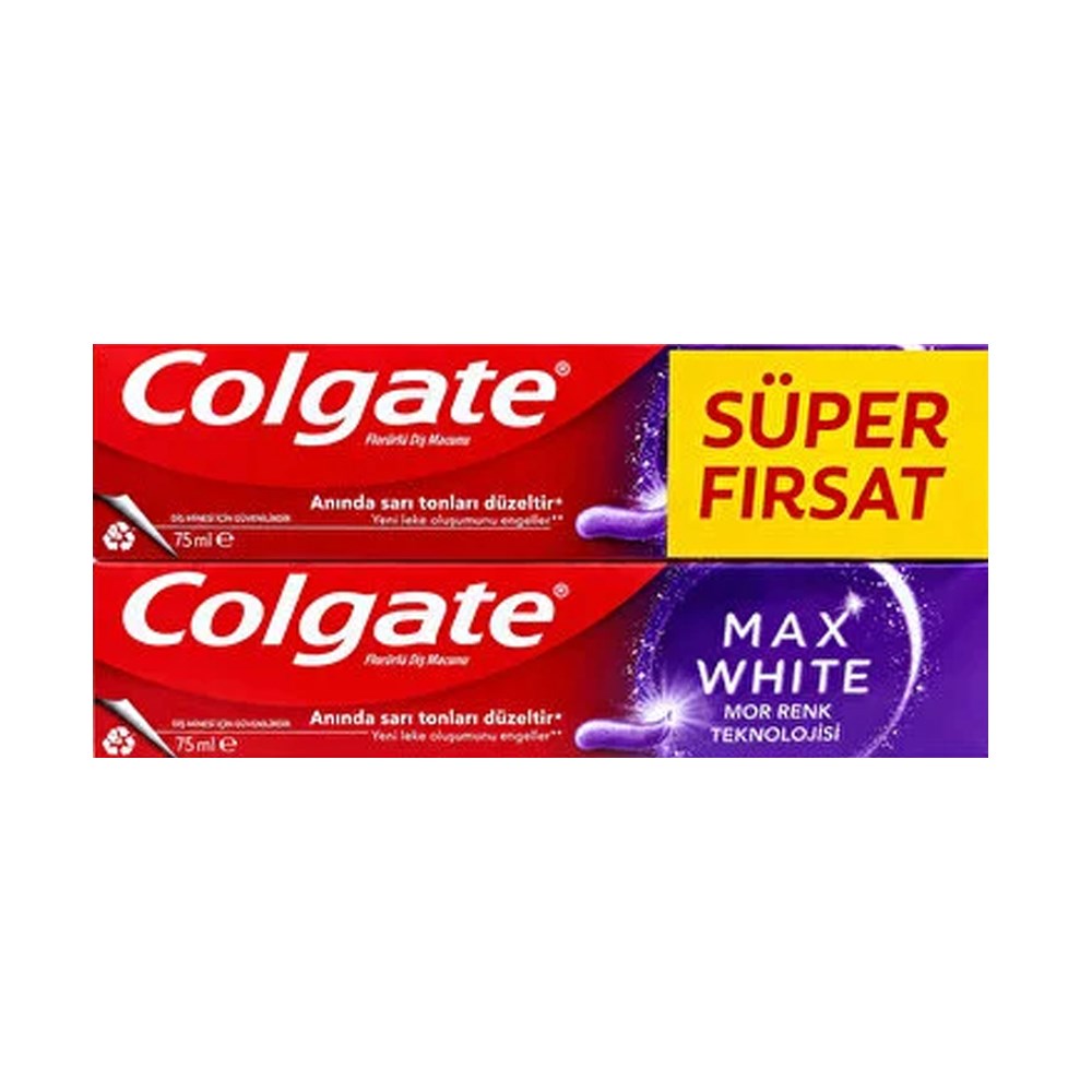 COLGATE DIS MACUNU MAX WHITE PURPLE 2*75 ML