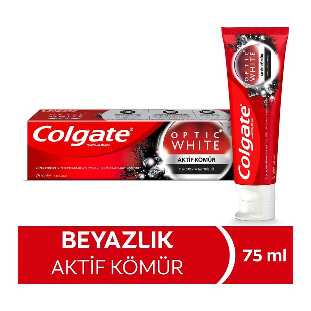 Colgate Diş Macunu Optik Beyaz Aktif Kömür 75 Ml