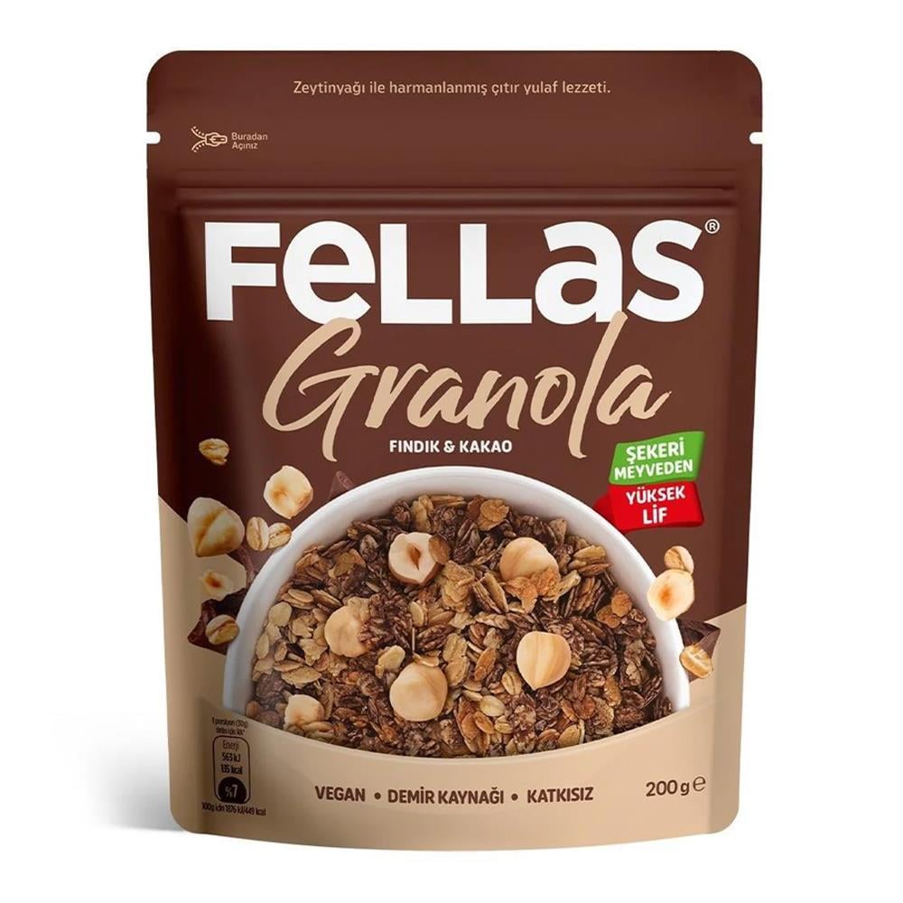 FELLAS PROTEIN GRANOLA FINDIK & KAKAO 200 GR