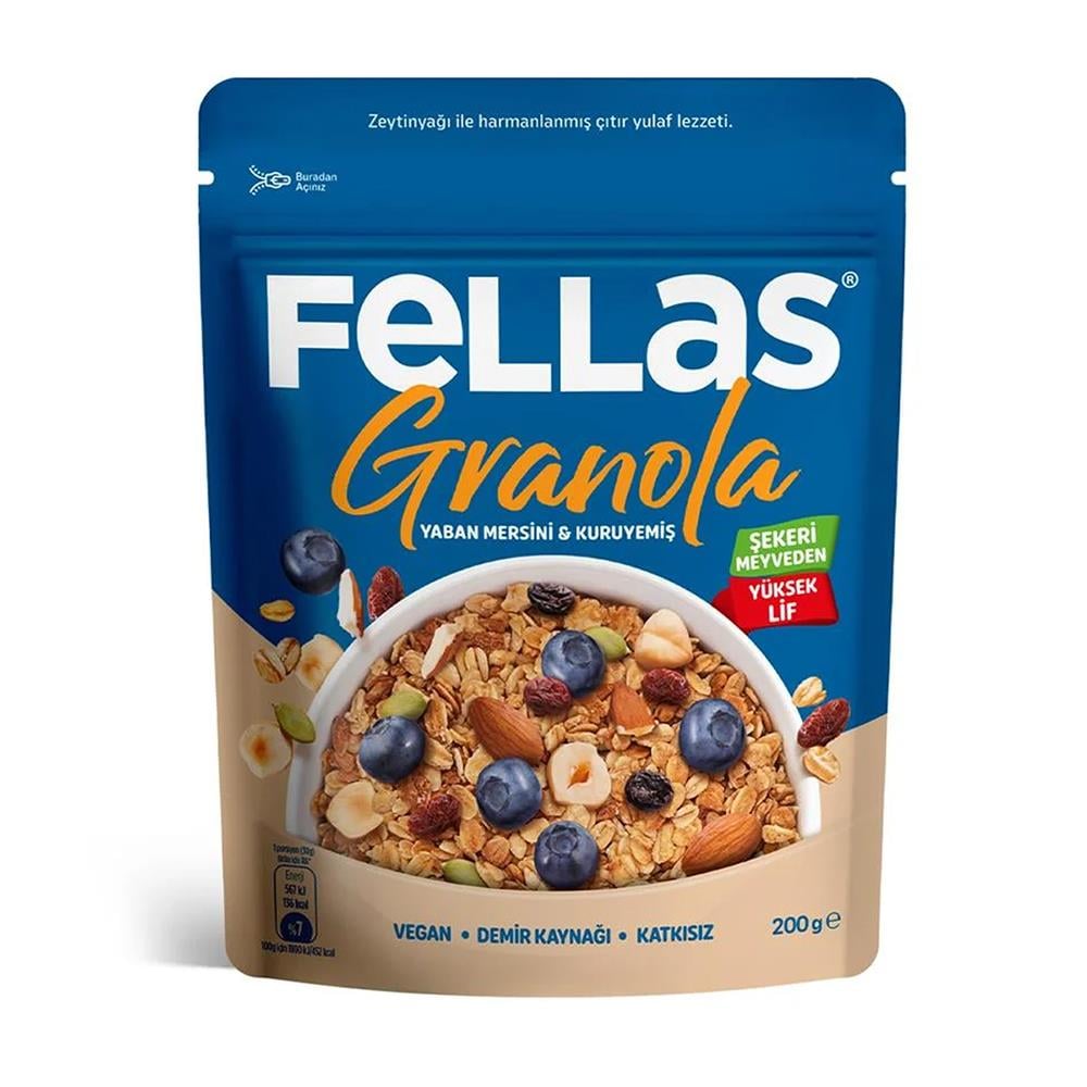 FELLAS PROTEIN GRANOLA YABAN MERSINI 200 GR